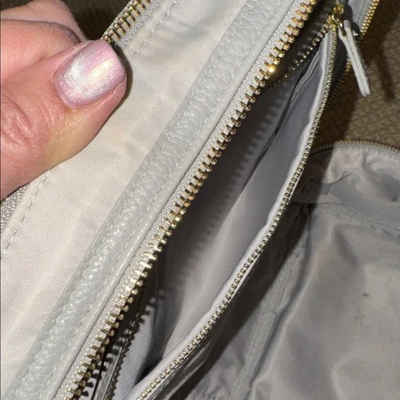 Trish McEvoy light taupe Double-Zip Cosmetic Bag - Picture 9 of 10